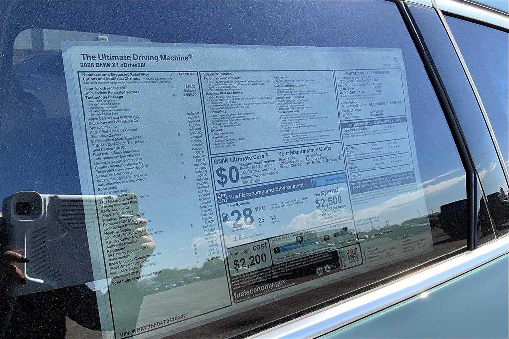 new 2026 BMW X1 car, priced at $50,980
