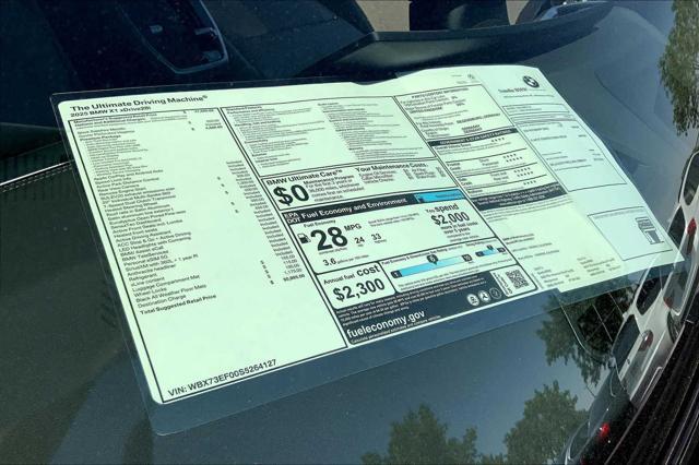 new 2025 BMW X1 car, priced at $50,895