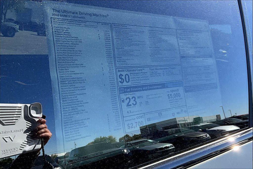 new 2026 BMW X7 car, priced at $99,780