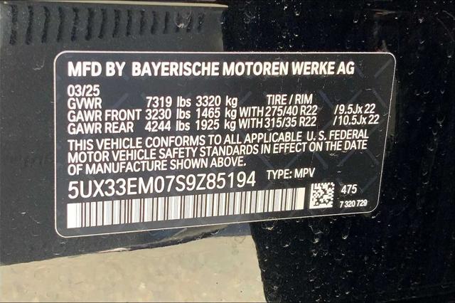 new 2025 BMW X7 car, priced at $116,320