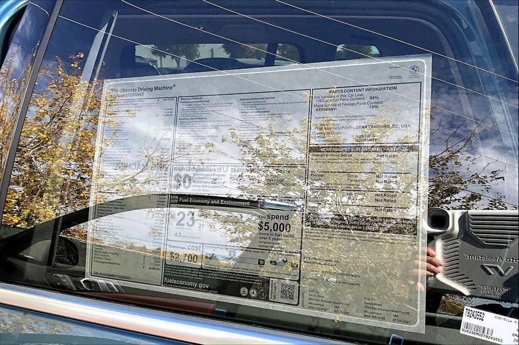 new 2026 BMW X7 car, priced at $94,865