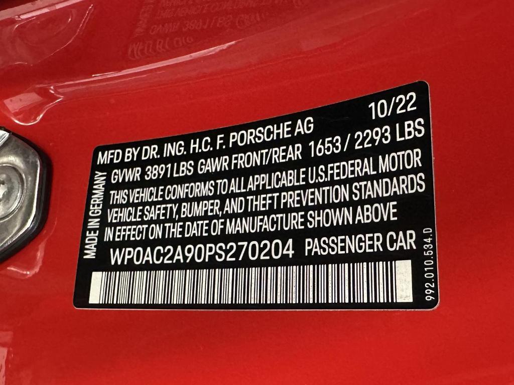 used 2023 Porsche 911 car, priced at $277,000