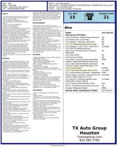 used 2011 Chevrolet Tahoe car, priced at $14,995