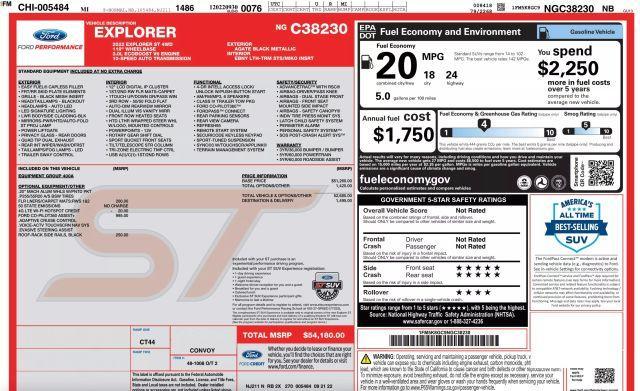 used 2022 Ford Explorer car, priced at $42,605