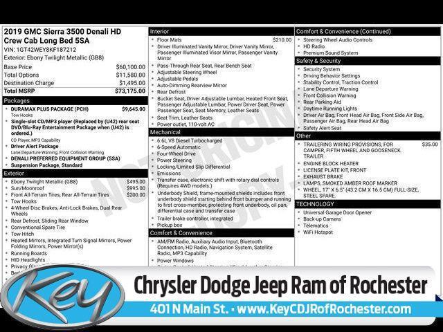 used 2019 GMC Sierra 3500 car, priced at $49,595