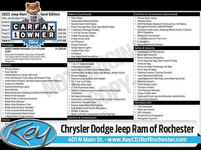 used 2023 Jeep Renegade car, priced at $19,995