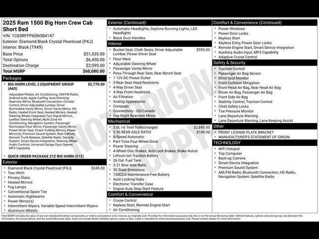 used 2025 Ram 1500 car, priced at $38,995