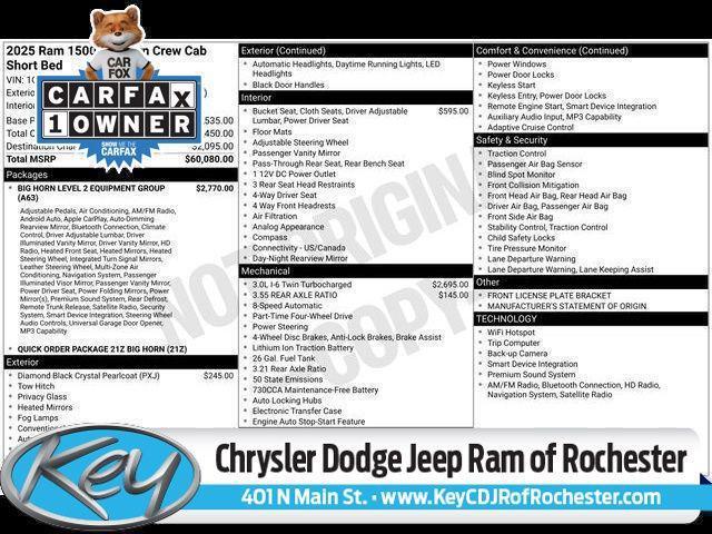 used 2025 Ram 1500 car, priced at $38,995