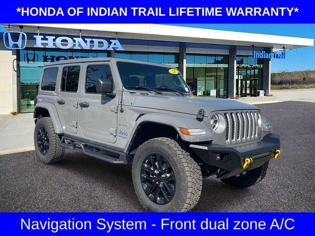 used 2021 Jeep Wrangler Unlimited 4xe car, priced at $34,243
