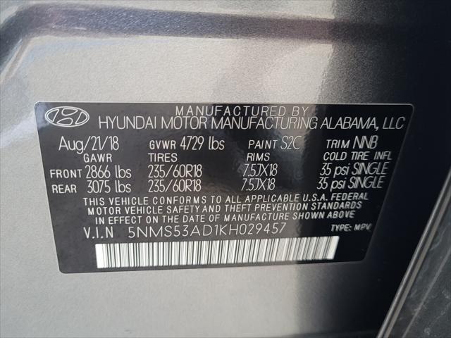 used 2019 Hyundai Santa Fe car, priced at $18,850