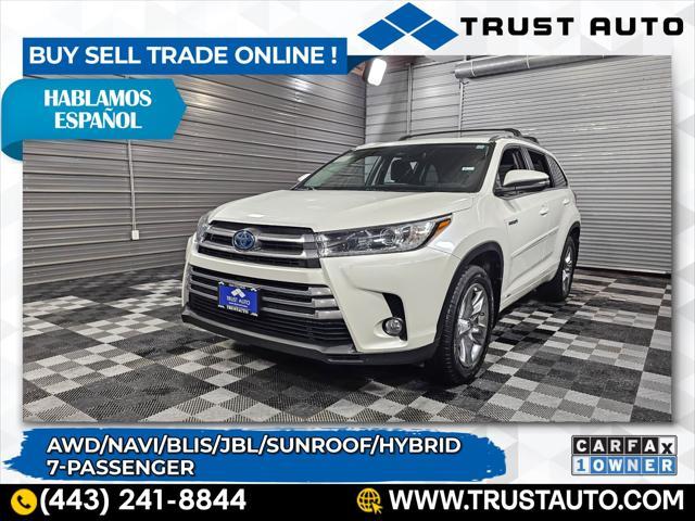 used 2018 Toyota Highlander Hybrid car, priced at $28,595