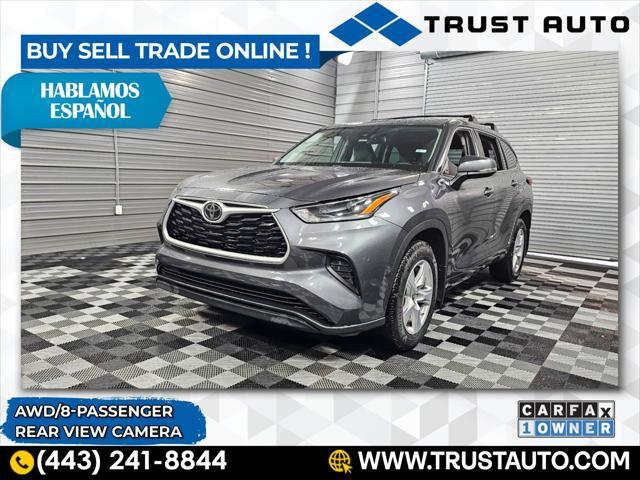 used 2021 Toyota Highlander car, priced at $26,395