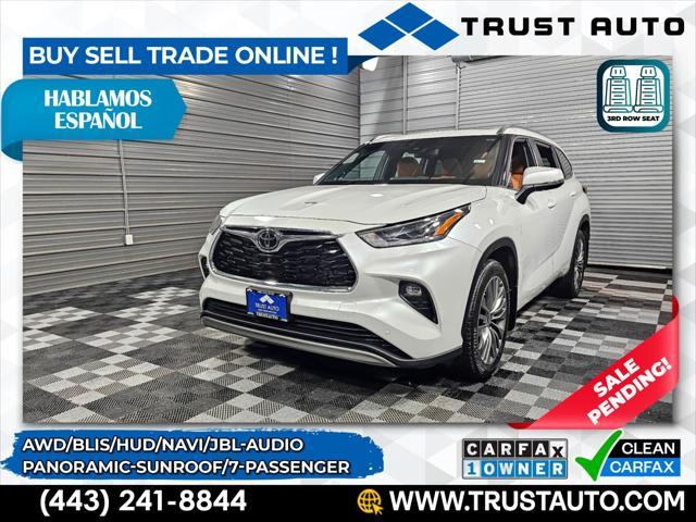 used 2022 Toyota Highlander car, priced at $41,995