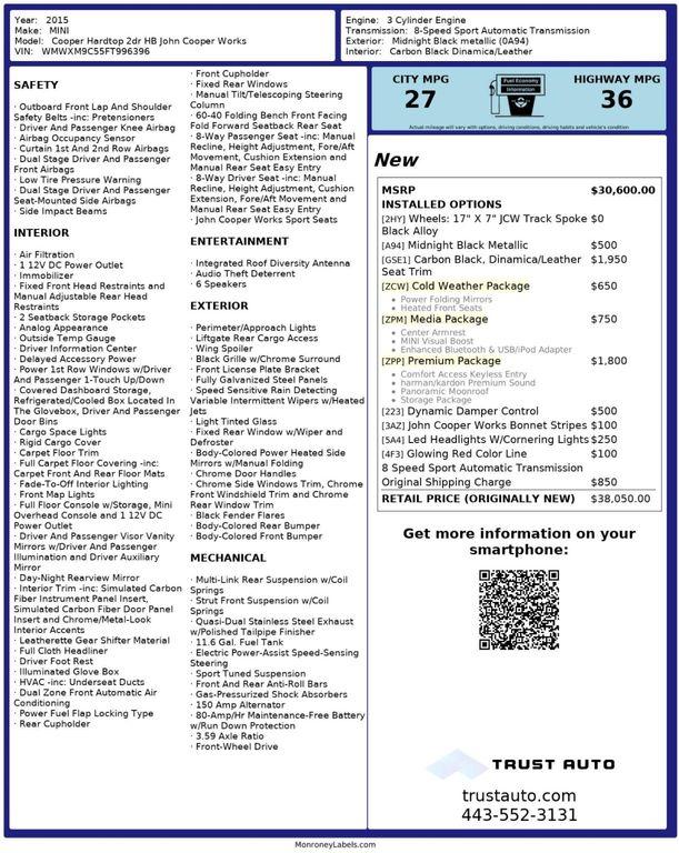 used 2015 MINI Hardtop car, priced at $18,895