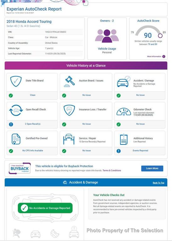 used 2018 Honda Accord car, priced at $19,400