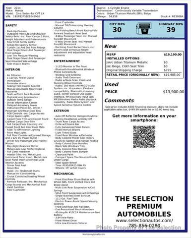 used 2014 Honda Civic car, priced at $13,900