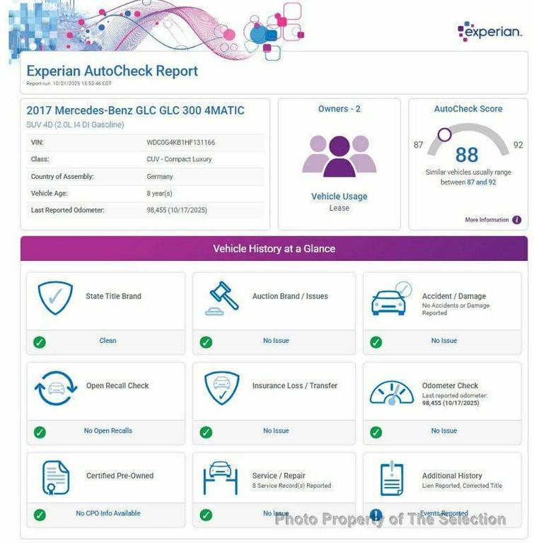 used 2017 Mercedes-Benz GLC 300 car, priced at $16,400