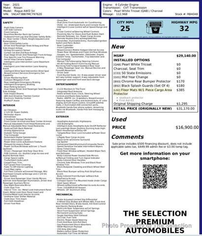 used 2021 Nissan Rogue car, priced at $16,900