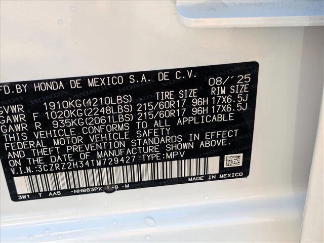 new 2026 Honda HR-V car, priced at $29,605