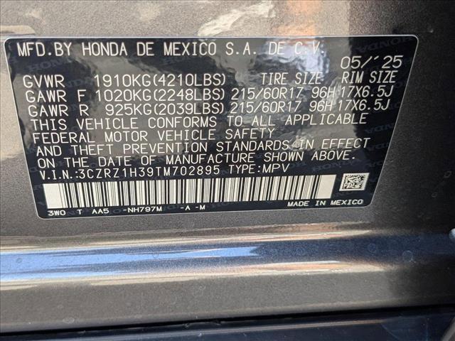 new 2026 Honda HR-V car, priced at $27,595