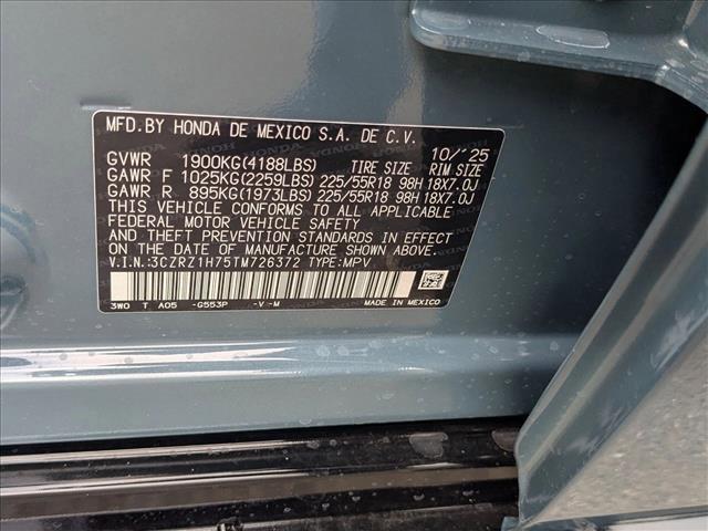 new 2026 Honda HR-V car, priced at $31,955