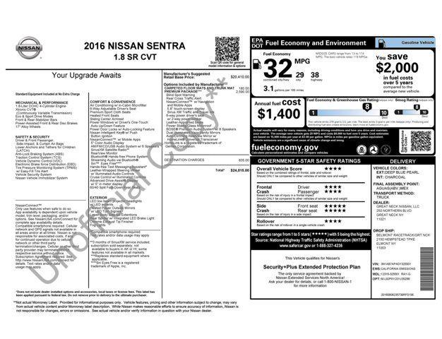 used 2016 Nissan Sentra car, priced at $7,500