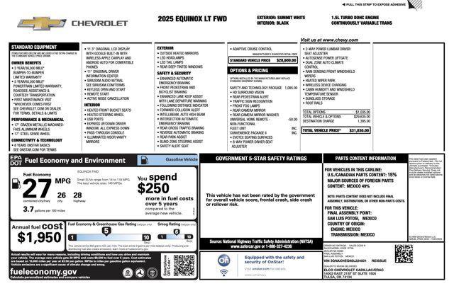 used 2025 Chevrolet Equinox car, priced at $22,900