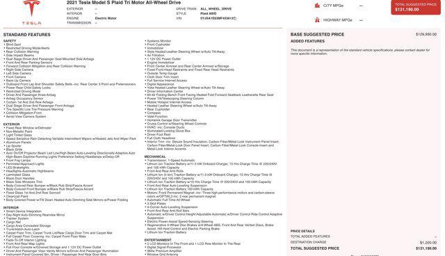 used 2021 Tesla Model S car, priced at $50,900