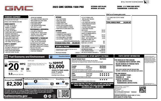used 2023 GMC Sierra 1500 car, priced at $31,000