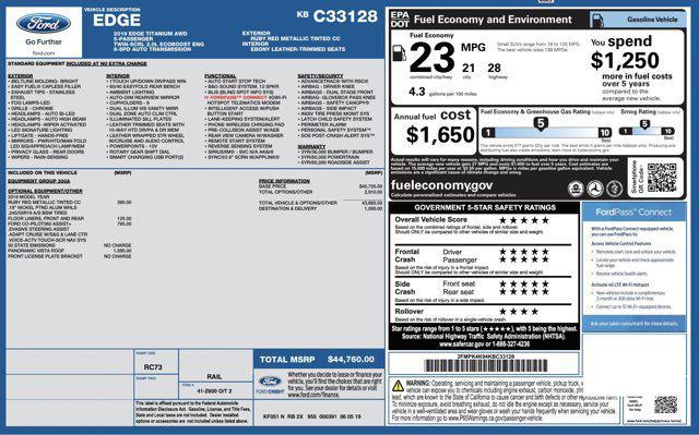 used 2019 Ford Edge car, priced at $16,716