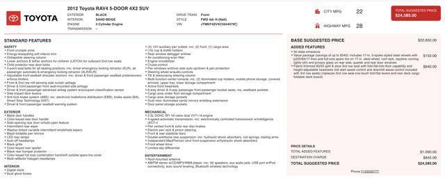 used 2012 Toyota RAV4 car, priced at $11,500