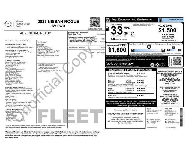 used 2025 Nissan Rogue car, priced at $23,500