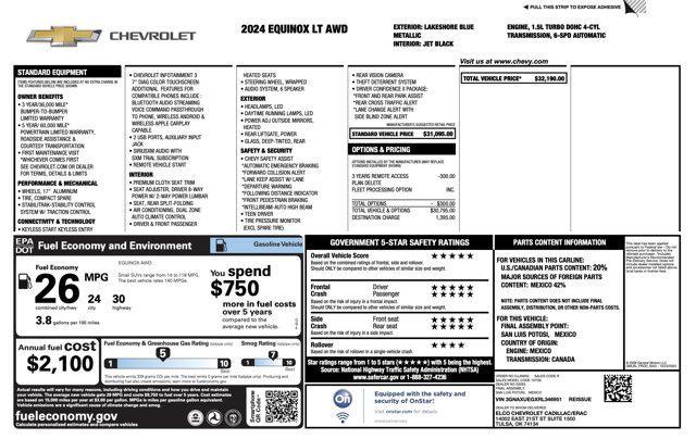 used 2024 Chevrolet Equinox car, priced at $21,000