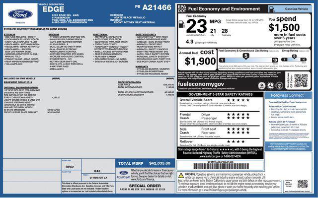 used 2023 Ford Edge car, priced at $21,032