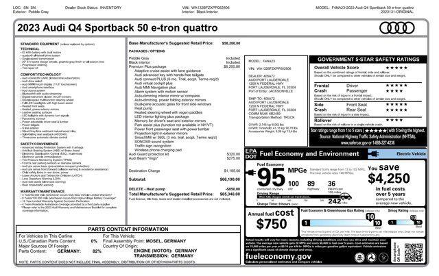 used 2023 Audi Q4 e-tron Sportback car