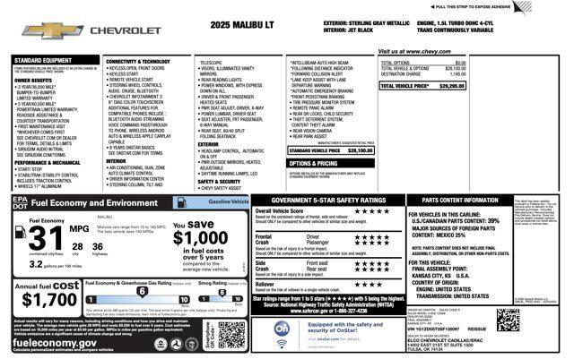 used 2025 Chevrolet Malibu car, priced at $18,000