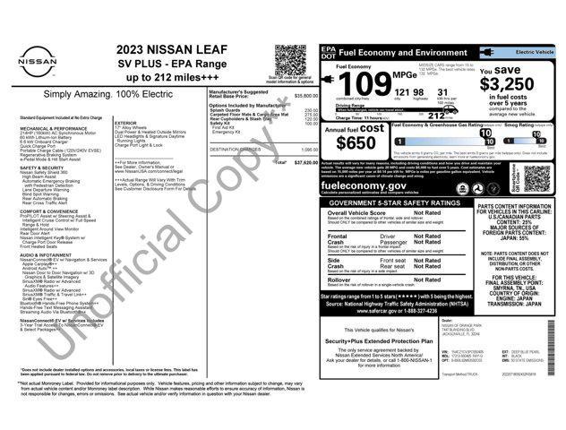 used 2023 Nissan Leaf car, priced at $13,400