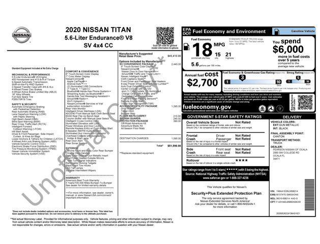 used 2020 Nissan Titan car, priced at $22,990