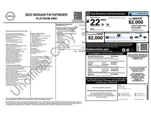 used 2023 Nissan Pathfinder car, priced at $28,400
