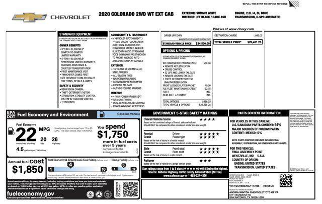 used 2020 Chevrolet Colorado car