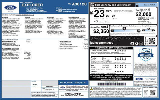 used 2024 Ford Explorer car, priced at $27,700