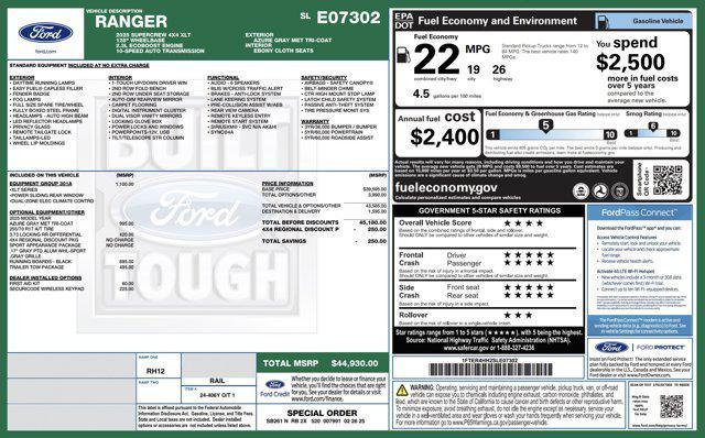 used 2025 Ford Ranger car, priced at $36,500