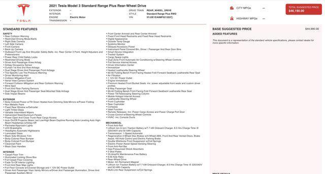 used 2021 Tesla Model 3 car, priced at $19,700