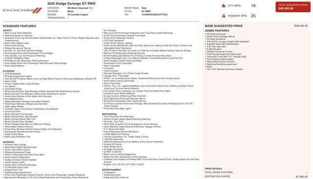 used 2025 Dodge Durango car, priced at $33,900