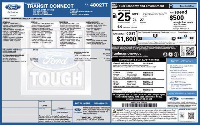 used 2020 Ford Transit Connect car, priced at $16,500