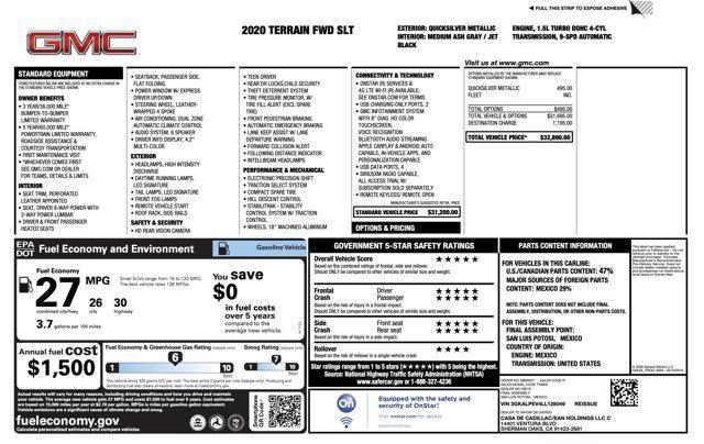used 2020 GMC Terrain car, priced at $13,808