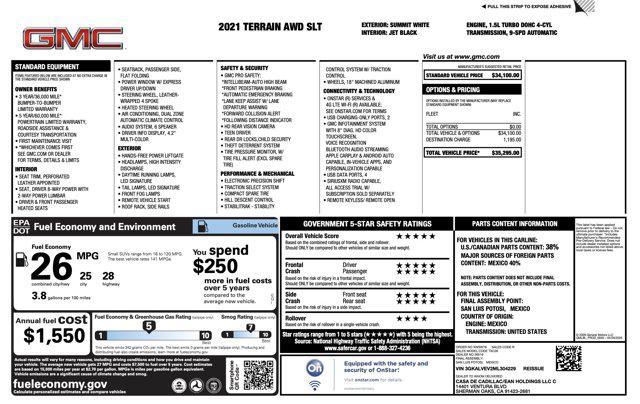used 2021 GMC Terrain car, priced at $16,100