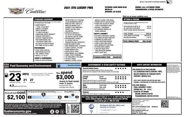 used 2021 Cadillac XT6 car, priced at $22,500