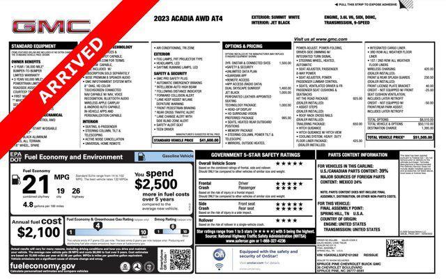 used 2023 GMC Acadia car, priced at $32,600