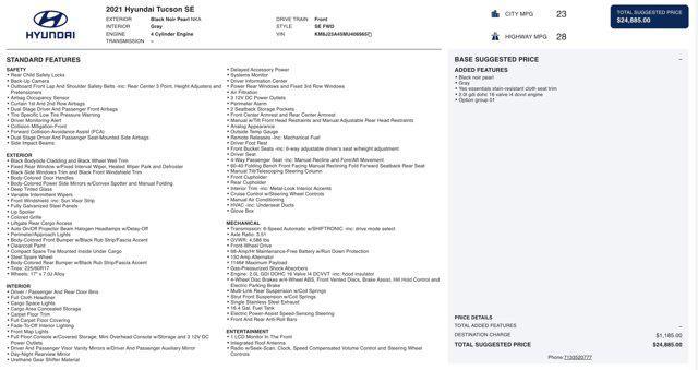 used 2021 Hyundai Tucson car, priced at $14,200